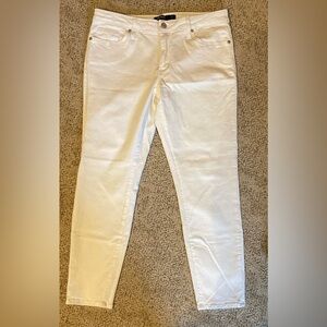 Just Black Skinny Jeans Women's 30P White Denim Pants Made USA